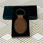 Leather Monogrammed Key Chain
