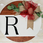 Monogram 4 Season Wreath (White Background)
