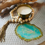 Blessed Agate Style Resin & Wood Garland