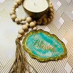 Blessed Agate Style Resin & Wood Garland