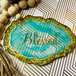 Blessed Agate Style Resin & Wood Garland