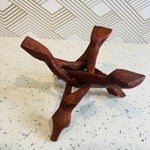 Abalone Shell with Stained Wooden Tripod Stand and 3 California White Sage Smudge Sticks  6" Shell