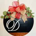 Monogram 4 Season Wreath (White Background)