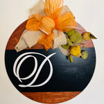 Monogram 4 Season Wreath (White Background)