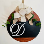 Monogram 4 Season Wreath (White Background)